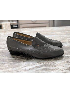 Stacy Adams 1970s Gray Leather Loafers • Size 9.5 • Style 02391 • Vintage NWOB
